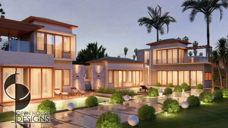 Elevation Design for a Luxury Resort with Contemporary Landscape