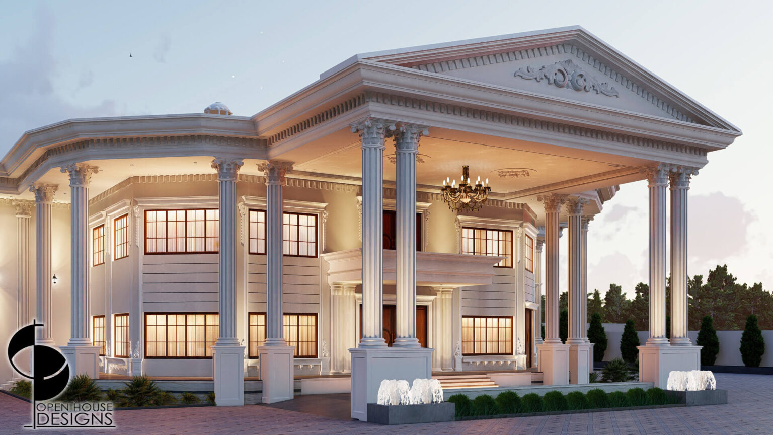 Elevation Design with Blend of Roman and classical architecture ...