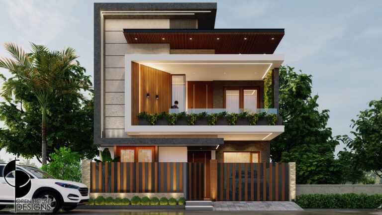 Contemporary Elevation design for small home - OpenHouseDesigns