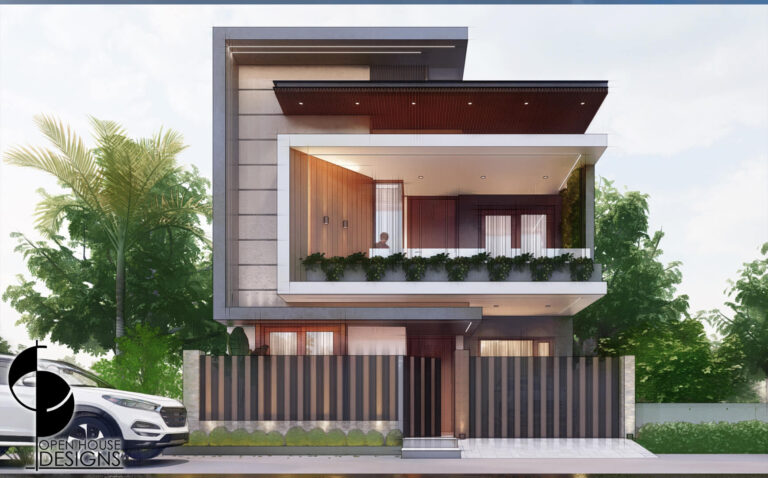 Contemporary Elevation design for small home - OpenHouseDesigns